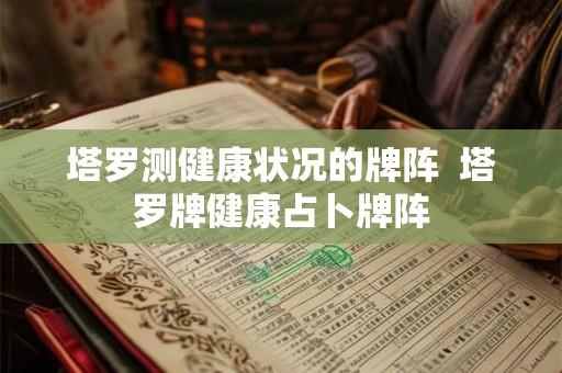 塔罗测健康状况的牌阵  塔罗牌健康占卜牌阵