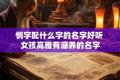 悄字配什么字的名字好听 女孩高雅有涵养的名字 悄字配什么字的名字好听 女孩高雅有涵养的名字