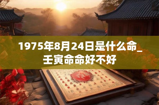 1975年8月24日是什么命_壬寅命命好不好