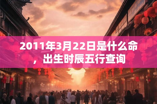 2011年3月22日是什么命，出生时辰五行查询
