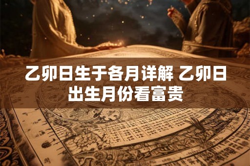 乙卯日生于各月详解 乙卯日出生月份看富贵 乙卯日生于各月详解 乙卯日出生月份看富贵