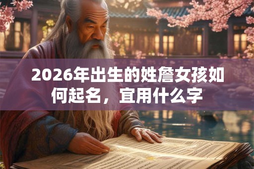 2026年出生的姓詹女孩如何起名，宜用什么字