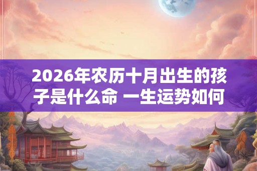 2026年农历十月出生的孩子是什么命 一生运势如何
