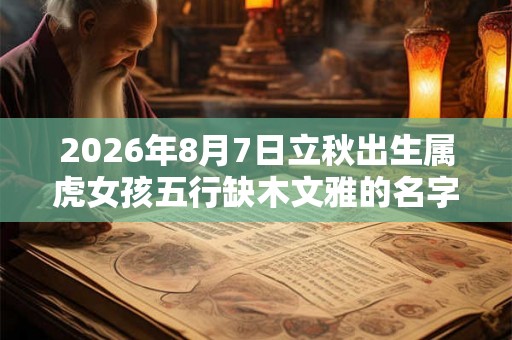 2026年8月7日立秋出生属虎女孩五行缺木文雅的名字 2026年8月7日立秋出生属虎女孩五行缺木文雅的名字
