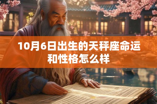 10月6日出生的天秤座命运和性格怎么样 10月6日出生的天秤座命运和性格怎么样