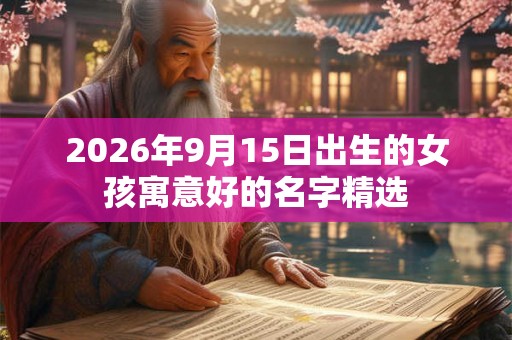 2026年9月15日出生的女孩寓意好的名字精选