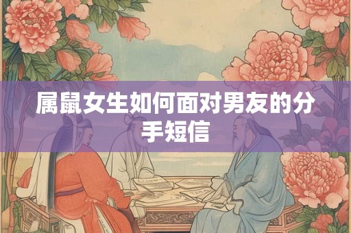 属鼠女生如何面对男友的分手短信