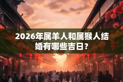2026年属羊人和属猴人结婚有哪些吉日？
