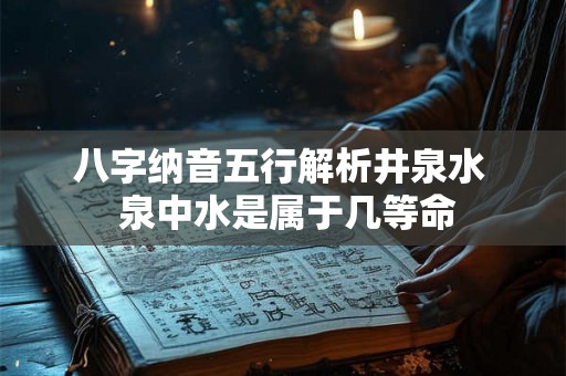 八字纳音五行解析井泉水  泉中水是属于几等命