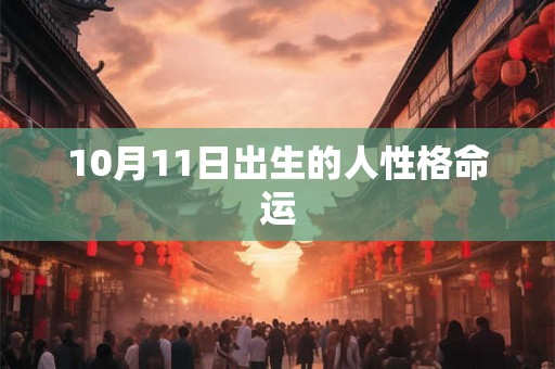 10月11日出生的人性格命运