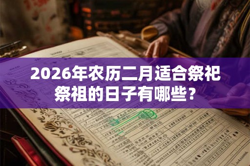 2026年农历二月适合祭祀祭祖的日子有哪些？