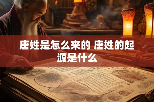 唐姓是怎么来的 唐姓的起源是什么