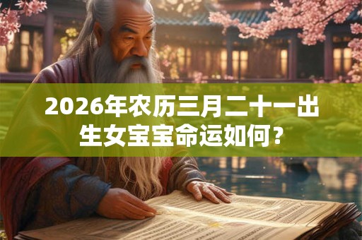 2026年农历三月二十一出生女宝宝命运如何？