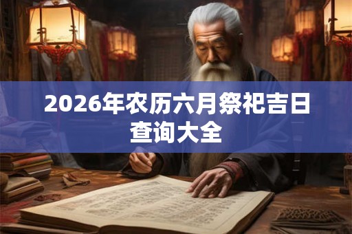 2026年农历六月祭祀吉日查询大全 2026年农历六月祭祀吉日查询大全
