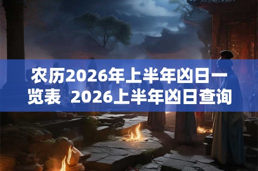 农历2026年上半年凶日一览表  2026上半年凶日查询