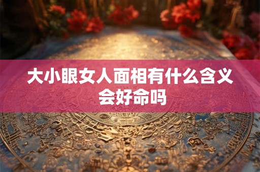 大小眼女人面相有什么含义 会好命吗 大小眼女人面相有什么含义 会好命吗