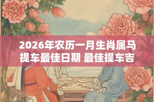 2026年农历一月生肖属马提车最佳日期 最佳提车吉日