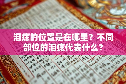 泪痣的位置是在哪里？不同部位的泪痣代表什么？