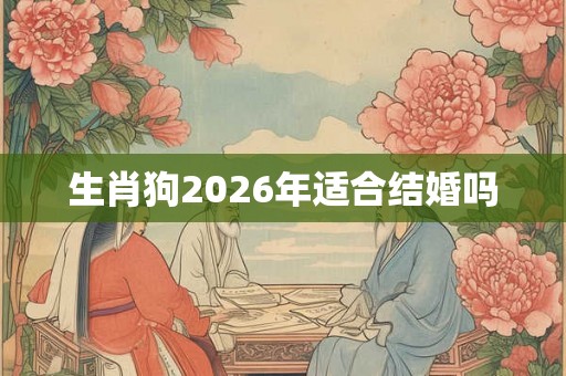 生肖狗2026年适合结婚吗 生肖狗2026年适合结婚吗