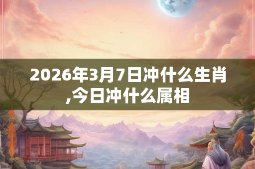 2026年3月7日冲什么生肖,今日冲什么属相