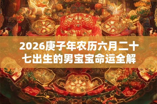 2026庚子年农历六月二十七出生的男宝宝命运全解
