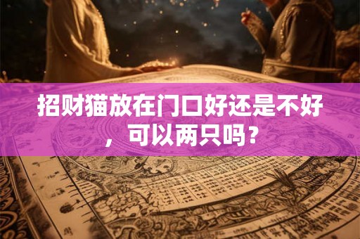 招财猫放在门口好还是不好，可以两只吗？