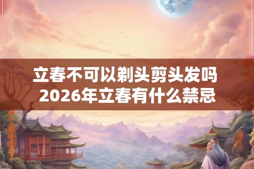 立春不可以剃头剪头发吗 2026年立春有什么禁忌