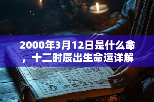 2000年3月12日是什么命，十二时辰出生命运详解