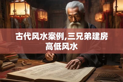 古代风水案例,三兄弟建房高低风水