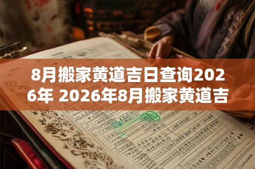 8月搬家黄道吉日查询2026年 2026年8月搬家黄道吉日是什么