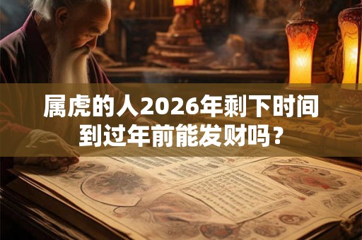 属虎的人2026年剩下时间到过年前能发财吗？