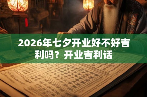 2026年七夕开业好不好吉利吗？开业吉利话