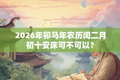 2026年卯马年农历闰二月初十安床可不可以？