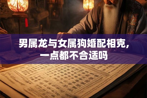 男属龙与女属狗婚配相克,一点都不合适吗