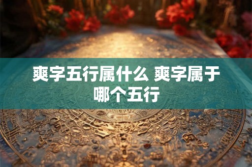 爽字五行属什么 爽字属于哪个五行
