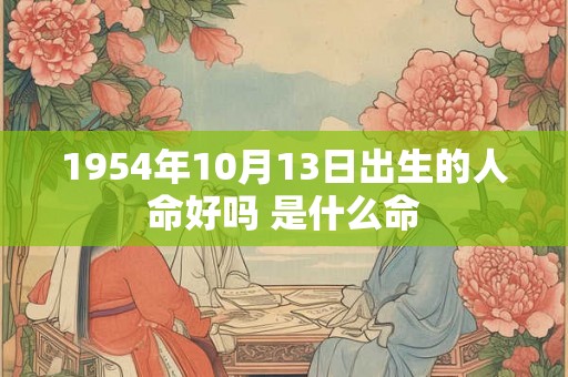 1954年10月13日出生的人命好吗 是什么命