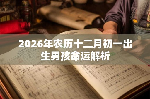 2026年农历十二月初一出生男孩命运解析