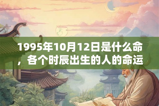 1995年10月12日是什么命，各个时辰出生的人的命运