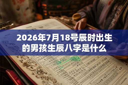 2026年7月18号辰时出生的男孩生辰八字是什么