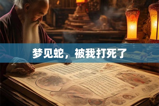 梦见蛇，被我打死了