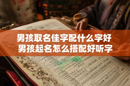 男孩取名佳字配什么字好 男孩起名怎么搭配好听字