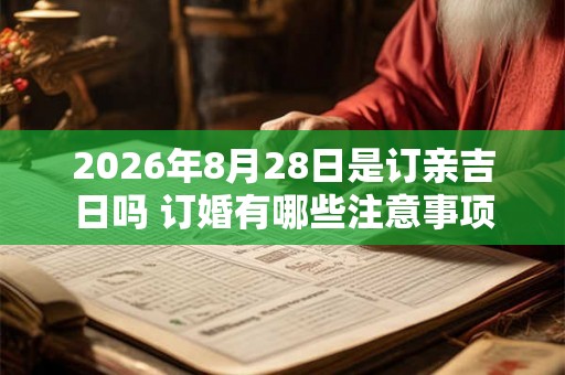2026年8月28日是订亲吉日吗 订婚有哪些注意事项