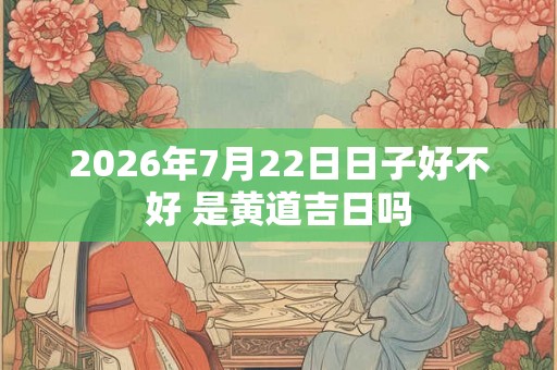 2026年7月22日日子好不好 是黄道吉日吗