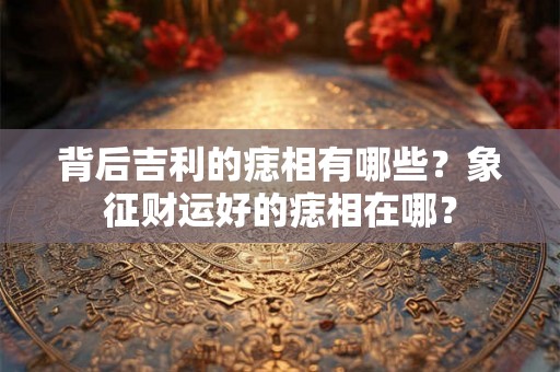 背后吉利的痣相有哪些？象征财运好的痣相在哪？