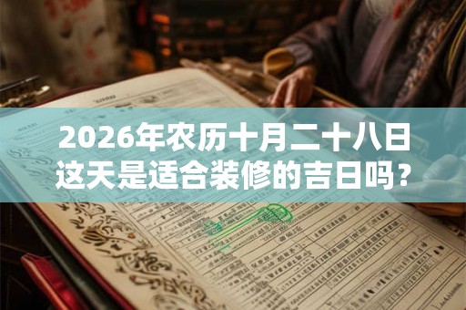 2026年农历十月二十八日这天是适合装修的吉日吗? 2026年农历十月二十八日这天是适合装修的吉日吗?