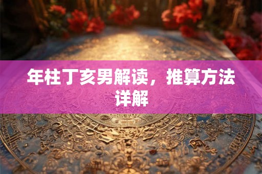 年柱丁亥男解读，推算方法详解