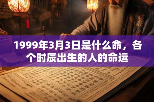 1999年3月3日是什么命,各个时辰出生的人的命运 1999年3月3日是什么命,各个时辰出生的人的命运