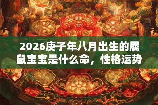 2026庚子年八月出生的属鼠宝宝是什么命，性格运势如何？