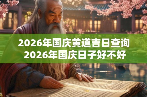 2026年国庆黄道吉日查询 2026年国庆日子好不好