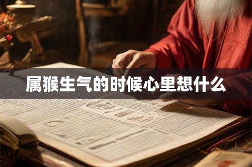 属猴生气的时候心里想什么